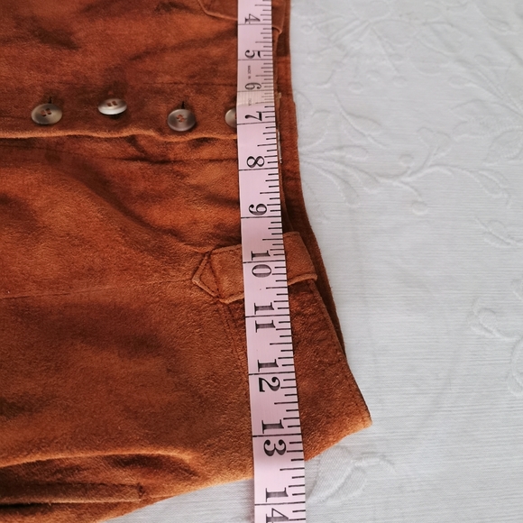 Vintage First Issue Carmel Suede Skirt Size 6 - Picture 7 of 8